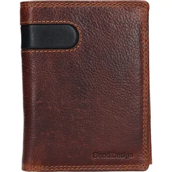 Peněženka Pánská kožená peněženka SendiDesign Kruel hnědá