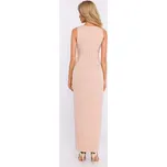 Made of Emotion Večerní šaty M835 Béžová Sexy Straight Fit L