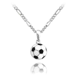 MINET Stříbrný náhrdelník FOTBALOVÝ MÍČ JMAN0410SN50