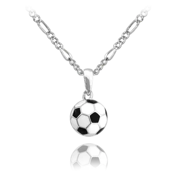 Náhrdelník MINET Stříbrný náhrdelník FOTBALOVÝ MÍČ JMAN0410SN50