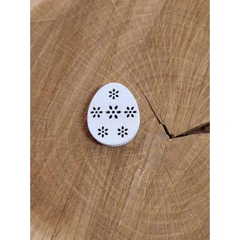 umělá květina Dřevěná dekorace vajíčko s kytičkami nejmenší