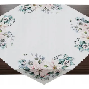 ubrus Běhoun bílý, vícebarevný 79 x 79 cm