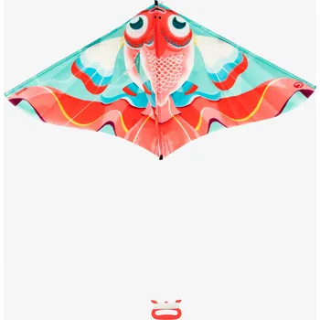 Létající drak DECATHLON Dětský statický létající drak MFK 100 ryba RŮŽOVÁ|ZELENÁ