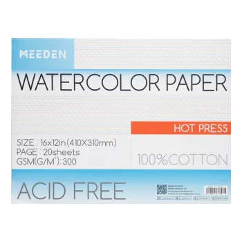 Blok Akvarelový blok Meeden 100% bavlna 31x41cm Hot Pressed (Akvarelový blok Meeden 100% bavlna 31x41cm Hot Pressed)