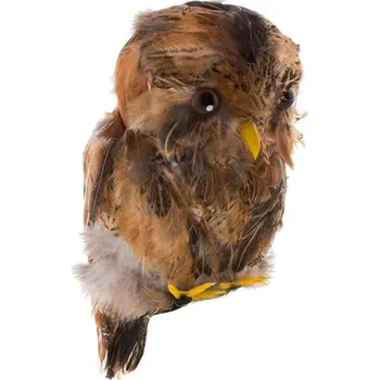 Karnevalový doplněk Funny Fashion Sova 25 cm, hnědá