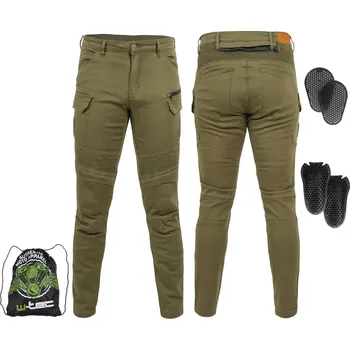 Moto kalhoty Pánské moto kalhoty W-TEC Cargotic Barva: olivově zelená, Velikost: 3Xl