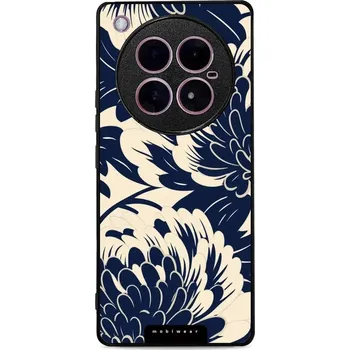 Pouzdro na mobilní telefon Lesklý kryt Mobiwear Glossy - Infinix ZERO 40 5G - GA40G Modré a béžové květy (Prémiové lesklé pouzdro, obal, kryt Mobiwear Glossy na mobil Infinix ZERO 40 5G - GA40G Modré a béžové květy, materiál Plast + TPU silikon - krytí po všech stranách,)