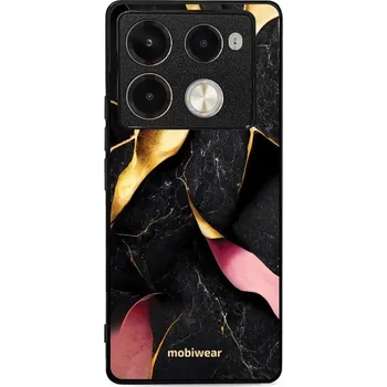 Pouzdro na mobilní telefon Lesklý kryt Mobiwear Glossy - Infinix Note 40 Pro Plus - G021G Černý a zlatavý mramor (Prémiové lesklé pouzdro, obal, kryt Mobiwear Glossy na mobil Infinix Note 40 Pro Plus - G021G Černý a zlatavý mramor, materiál Plast + TPU silikon - krytí po všech)