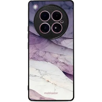 Pouzdro na mobilní telefon Lesklý kryt Mobiwear Glossy - Infinix ZERO 40 5G - G028G - Bílý a fialový mramor (Prémiové lesklé pouzdro, obal, kryt Mobiwear Glossy na mobil Infinix ZERO 40 5G - G028G - Bílý a fialový mramor, materiál Plast + TPU silikon - krytí po všech stranách,)