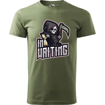 Pánské tričko DOBRÝ TRIKO Pánské tričko s potiskem Im waiting Velikost: 2XL, Barva: Khaki