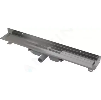 Alcadrain Sprchový žlab Wall Low 95 cm, s okrajem pro plný rošt a s pevným límcem ke stěně, nerez, APZ116-950