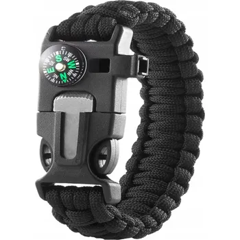 Vybavení pro přežití Náramek pro přežití 5v1 PARACORD KŘESADLO KOMPAS