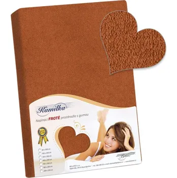 Prostěradlo Prostěradlo froté hnědá 120x200 cm