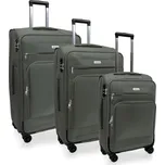 AVANCEA Sada textilních cestovních kufrů GP4732 zelenošedá 4W S,M,L