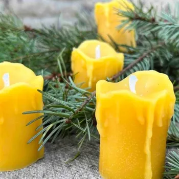 Svíčka Včelařství Thomayer Svícnová svíčka z pravého vosku 35 g