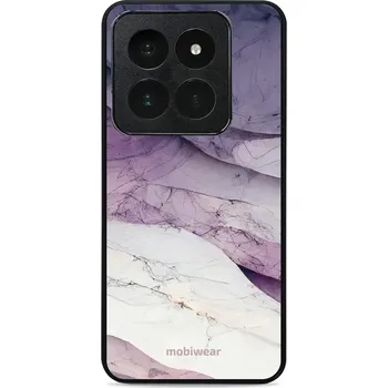 Pouzdro na mobilní telefon Lesklý kryt Mobiwear Glossy - Xiaomi 14 Pro - G028G - Bílý a fialový mramor (Prémiové lesklé pouzdro, obal, kryt Mobiwear Glossy na mobil Xiaomi 14 Pro - G028G - Bílý a fialový mramor, materiál Plast + TPU silikon - krytí po všech stranách, neošoupatelný)