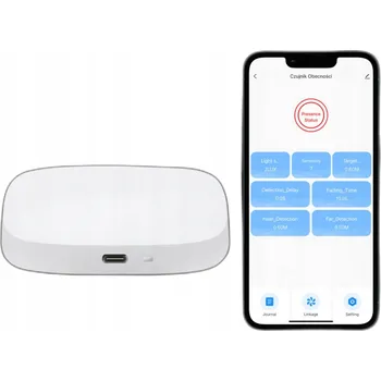 Pohybové čidlo Skutečný nástěnný senzor pohybu, přítomnosti a jasu s USB 5V WIFI TUYA