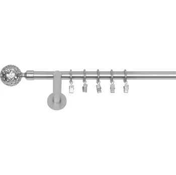 Garnýž Dekodum Jednořadá moderní garnýž Azur 19 mm matný chrom 120 cm