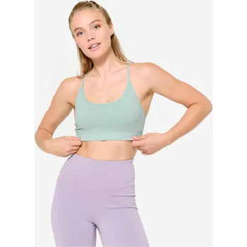 Podprsenka DECATHLON Dámská fitness podprsenka lehce zpevňující S ZELENÁ