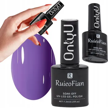 Přípravek na nehty LEVANDULOVĚ FIALOVÝ HYBRIDNÍ LAK NA NEHTY S LESKEM UV/LED LAK L059