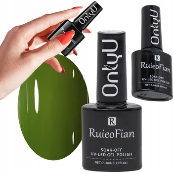 Přípravek na nehty OLIVOVĚ ZELENÝ HYBRIDNÍ LAK NA NEHTY S LESKEM UV LAK /L064