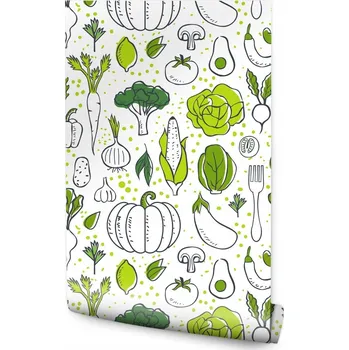 Fototapeta Tapeta zelenina brokolice mrkev rajče do kuchyně