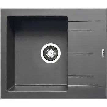 Nerezový dřez Pyramis Vestavný dřez Alazia, 590 × 500 × 205 mm, šedý 70036812