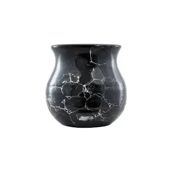 Čajová souprava Kalabasa keramická Mramor - Marmori černá (350 ml)