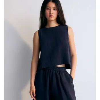 THE NEW SOCIETY Dámský top Hera - Navy Velikost: L