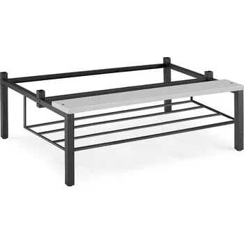 Šatní skříň Lavice k šatní skříňce, rošt na obuv, 800 mm, šedá, HPL