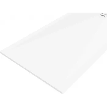 Sprchová vanička MEXEN/S - Stone+ obdélníková sprchová vanička 180 x 80, bílá, mřížka bílá 44108018-W