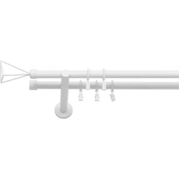 Dvouřadá Garnýž Vega 19 mm bílá matná 120 cm