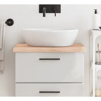 Deska pod umyvadlo vidaXL Koupelnová deska 60x50x(2-4) cm ošetřený masiv [3156012] Barva: Přírodní