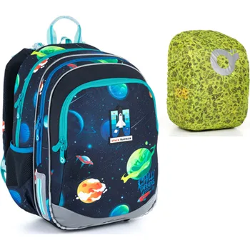 Školní batoh Školní batoh s pláštěnkou TOPGAL ELLY 21015 planety