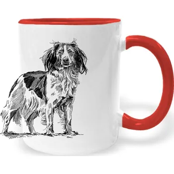 Hrnek - Holandský kachní pes Kooikerhondje Barva: Červená