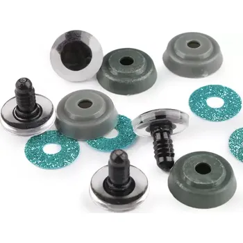 Bezpečnostní očka třpytivá tyrkysová 20mm (Bezpečnostní očka třpytivá tyrkysová 20mm)