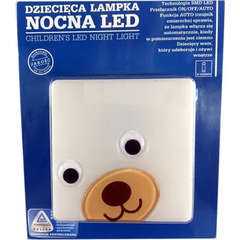 Noční světlo Dětská Noční Lampa LED Medvídek s Čidlem Pohybu - Přepínač ON/OFF/AUTO