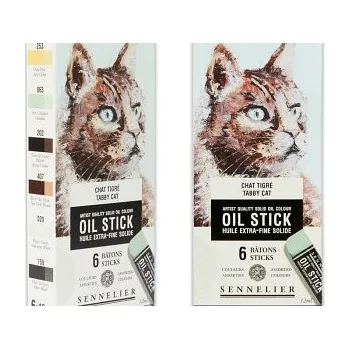 Výtvárné potřeby Sennelier oil stick sada 6ks – Tabby cat (Sennelier oil stick sada 6ks – Tabby cat)