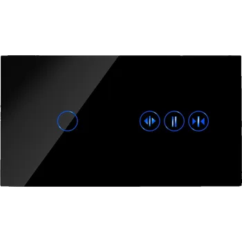 vypínač DOTYKOVÝ SPÍNAČ PRO ROLETY + JEDNODUCHÝ VYPÍNAČ 1K SKLENĚNÝ