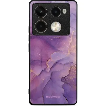 Pouzdro na mobilní telefon Lesklý kryt Mobiwear Glossy - Infinix Note 40 Pro Plus - G050G - Fialový mramor (Prémiové lesklé pouzdro, obal, kryt Mobiwear Glossy na mobil Infinix Note 40 Pro Plus - G050G - Fialový mramor, materiál Plast + TPU silikon - krytí po všech stranách,)