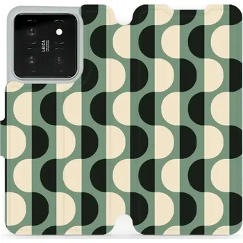 Pouzdro na mobilní telefon Flipové pouzdro Mobiwear - Xiaomi 14 - VA56S Magické vlnky (Knížkové flip pouzdro, obal, kryt na mobil Xiaomi 14 - VA56S Magické vlnky, materiál Umělá kůže + TPU - ochrana 360°, stojánek, silikonová vanička, magnetické zavírání)