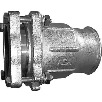 Vodovodní potrubí AGAFLEX IK spojka 3", 87,5-90,0mm, s přírubou, s vnitřním závitem, svěrná, voda, litina/pozink