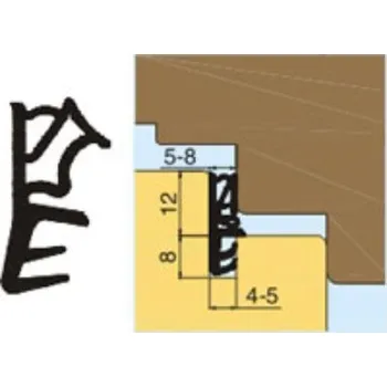 Síť proti hmyzu Těsnění SH 112 do euro oken Barvy: Šedá