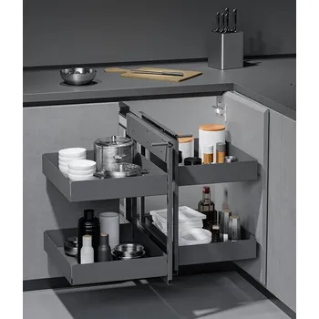 Nábytkové kování Cemux Corner Comfort Iron Line s tlumením 900 mm antracit