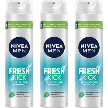 NIVEA MEN Gel na holení Fresh Kick 200 ml x 3 ks