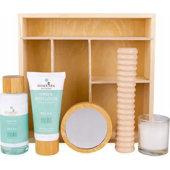 Kosmetická sada Kosmetická sada pro ženy v dřevěné krabičce + masážní přístroj dárek pro maminku