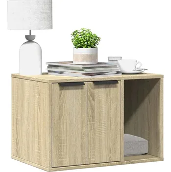 vidaXL Kryt na kočičí toaletu 60 x 40 x 40 cm, dřevěné [857729] Barva: dub sonoma