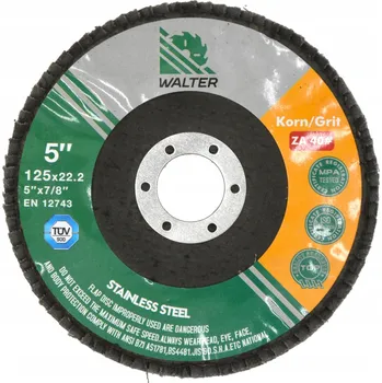 Brusný kotouč Lamelový brusný kotouč zirkonový INOX 125 WALTER P40