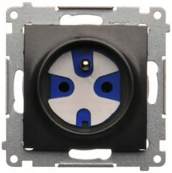 Elektrická zásuvka Elektrická Zásuvka zásuvka Kontakt-simon černá