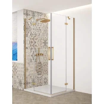 GELCO TRINITY GOLD obdélníkový kout 1000x1200mm rohový vstup, čiré sklo, GT2210-12C-G